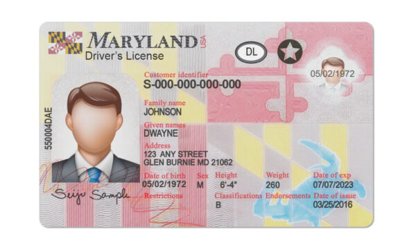 Maryland Driving License Psd